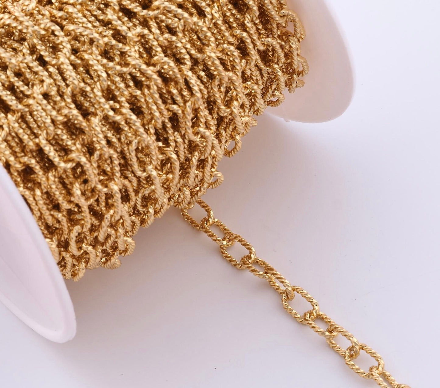Paperclip Twist Chain - Gold Filled - 135GF