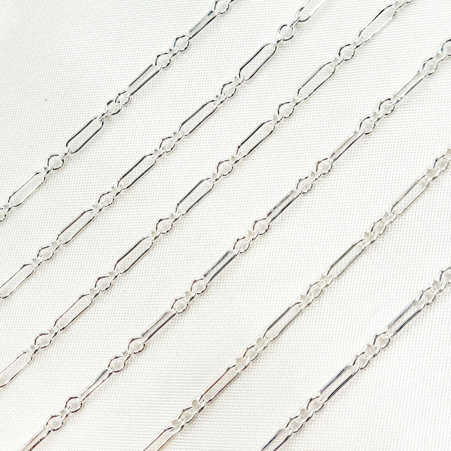Sterling Silver Long & Short Link Chain - 193SS