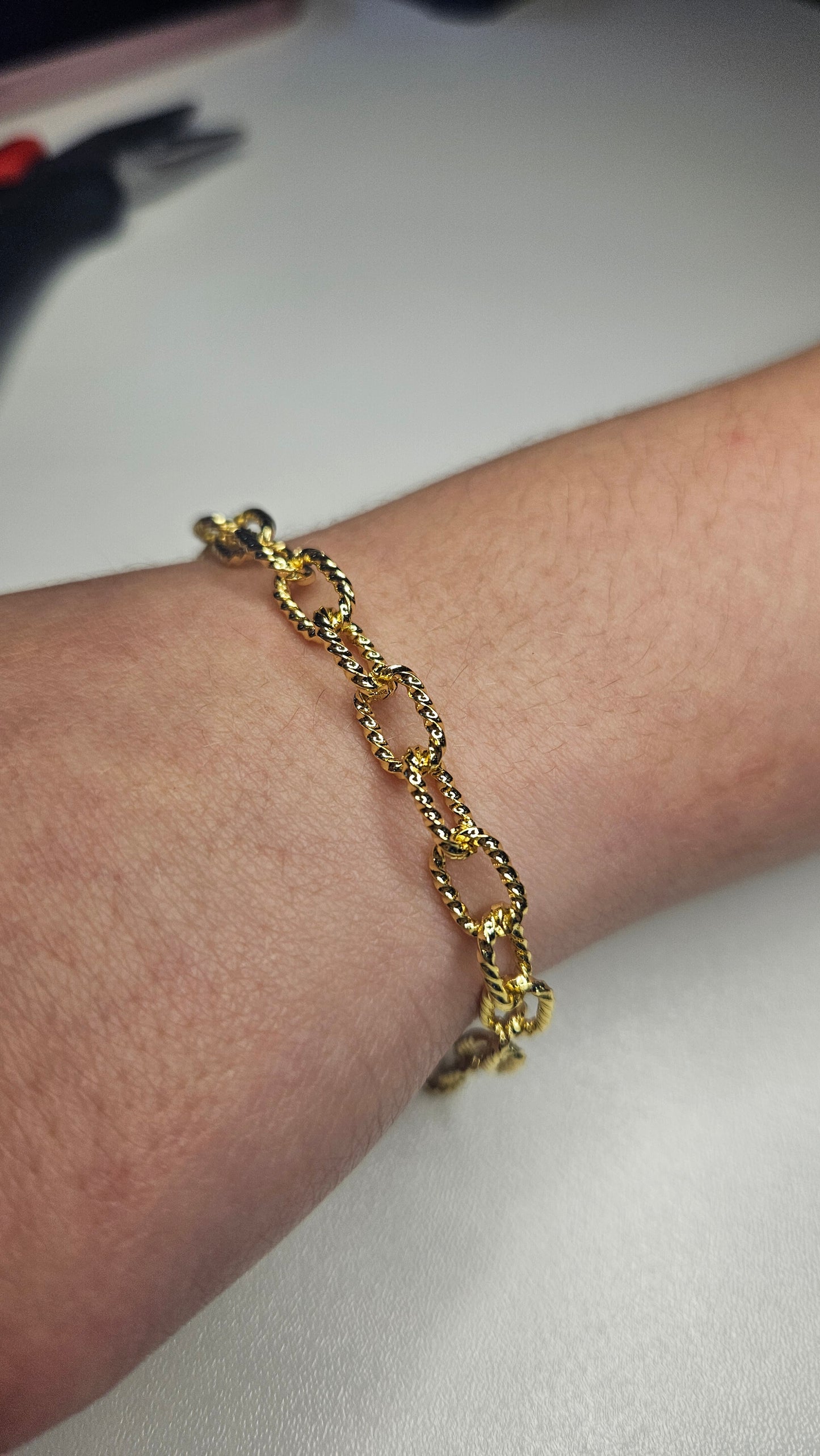 Paperclip Twist Chain - Gold Filled - 135GF