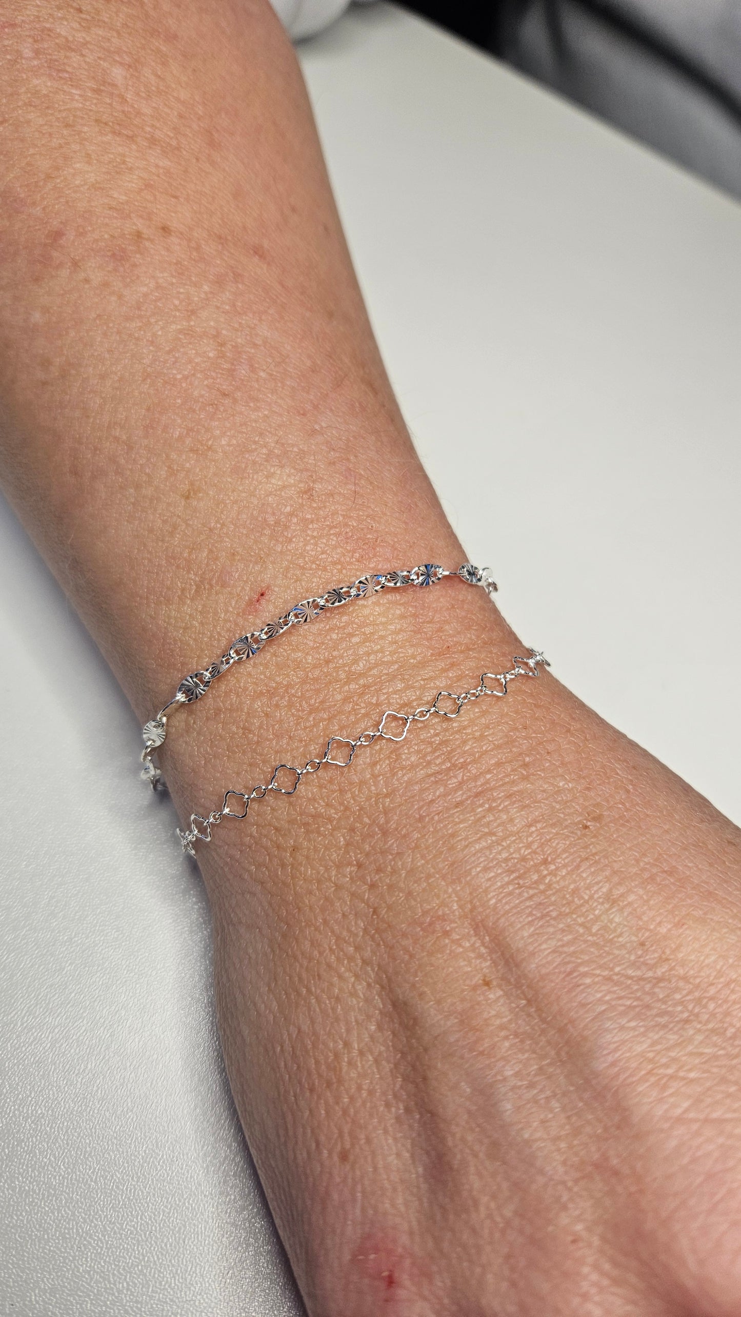 Sterling Silver Textured Oval Chain - Z55SS