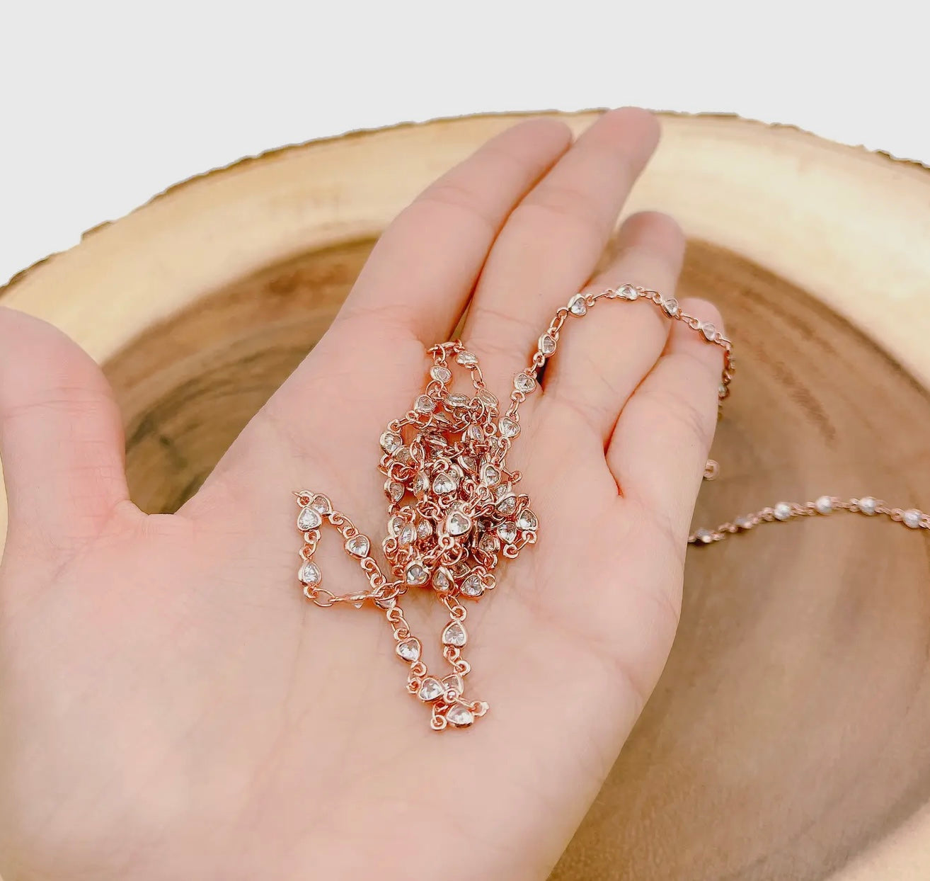 Gold Filled Chain Heart - Rose Gold - CH012