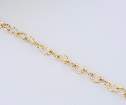 Heart Sailor Chain - Gold Filled - 138GF