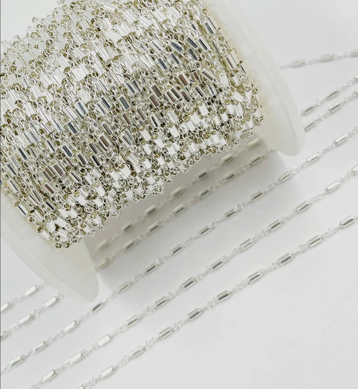 Sterling Silver Bar Link Chain - 1121SS