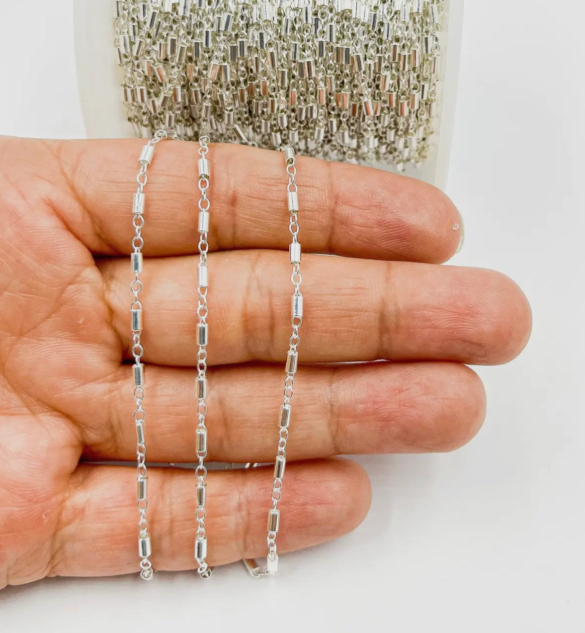 Sterling Silver Bar Link Chain - 1121SS