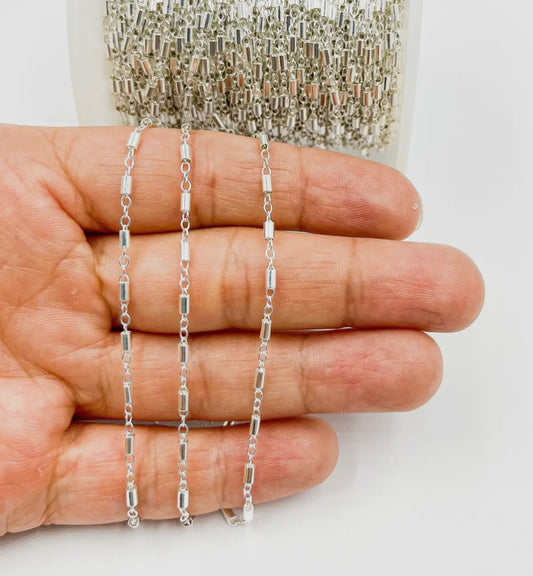 Sterling Silver Bar Link Chain - 1121SS
