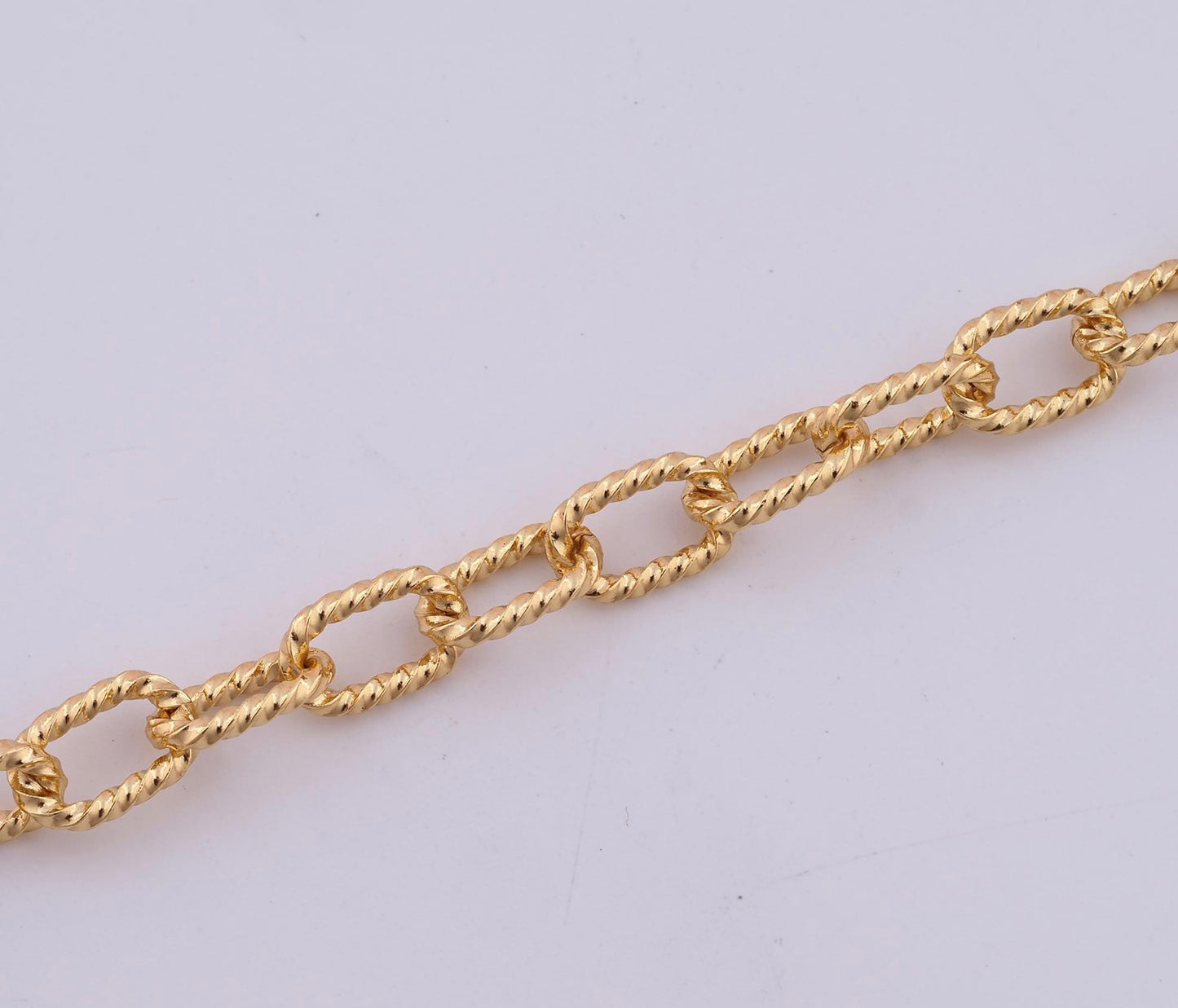 Paperclip Twist Chain - Gold Filled - 135GF