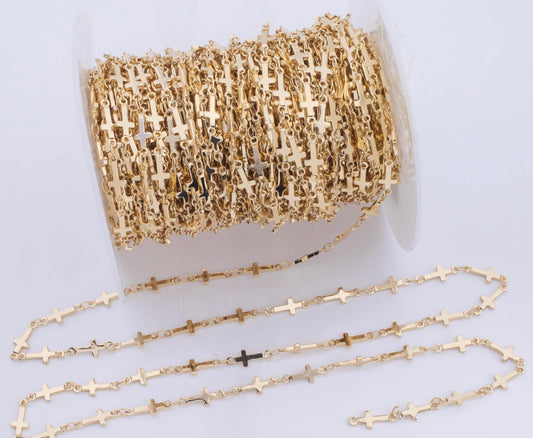 18K Gold Filled Cross Chain - 160GF