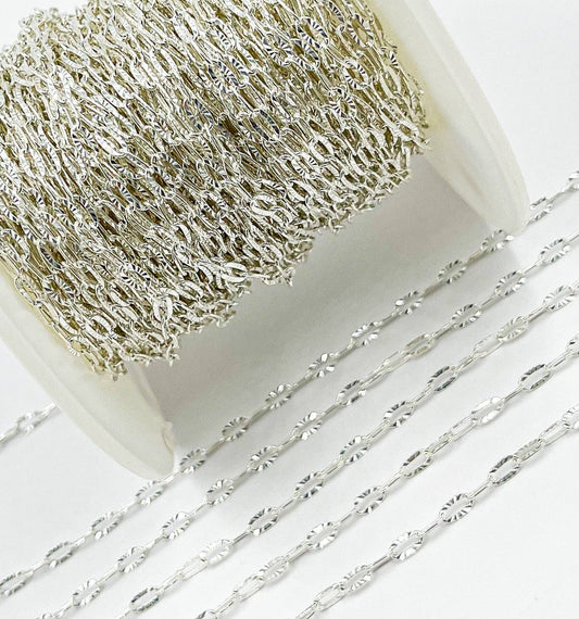 925 Sterling Silver Flat Marina Link Chain - V185SS