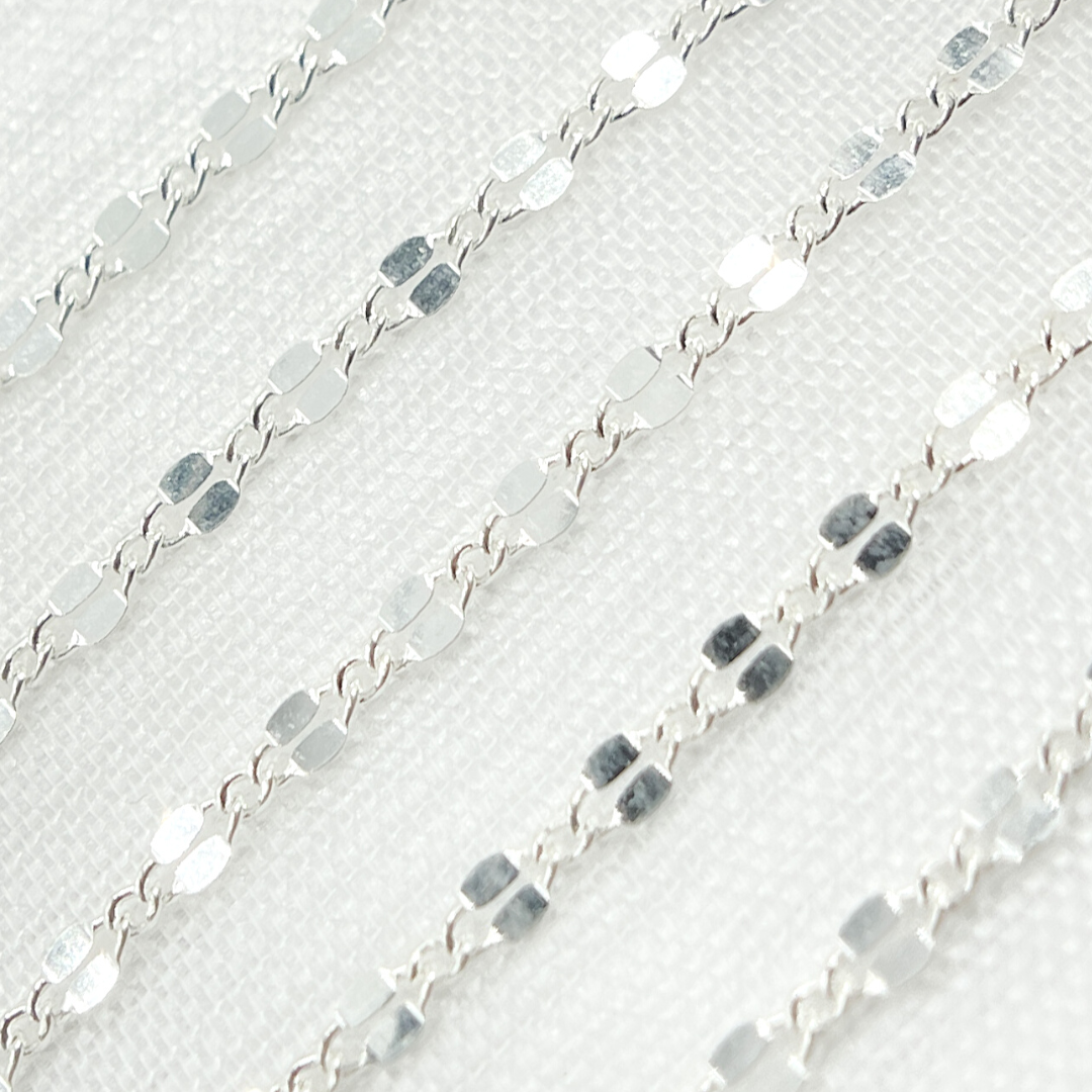 925 Sterling Silver Flat Marina Link Chain - V185SS