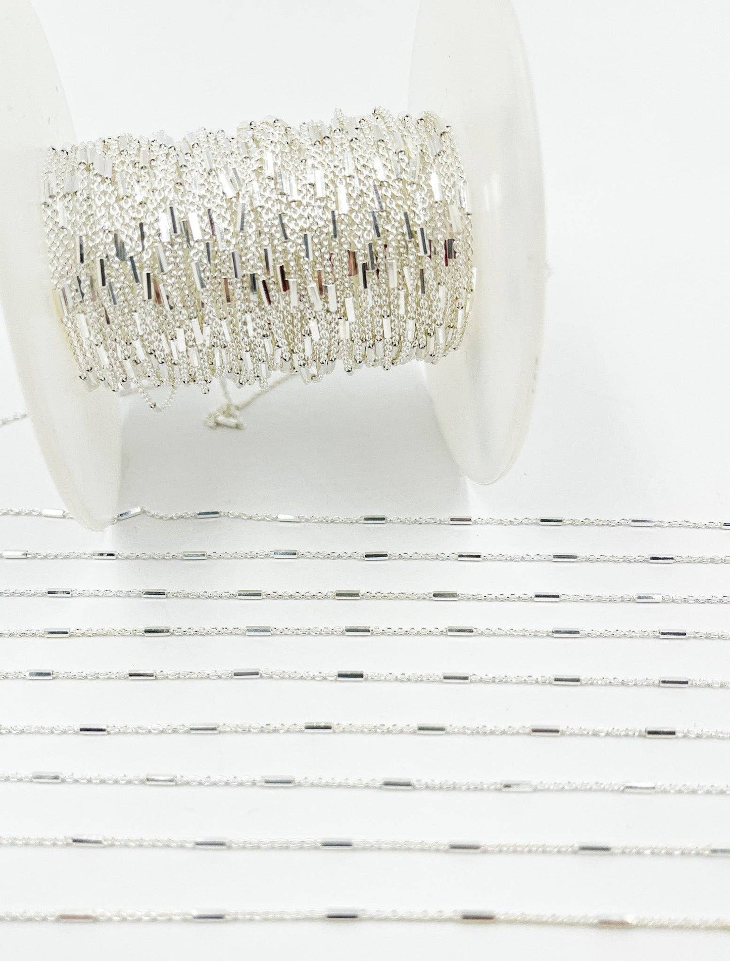 925 Sterling Silver Tube Chain - Z9SS