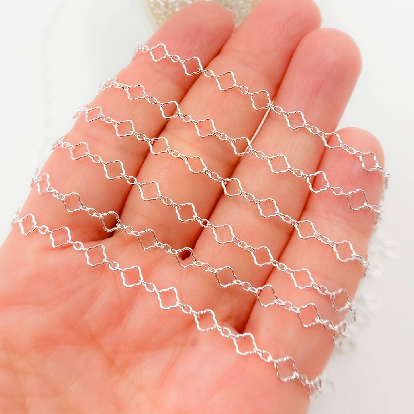 Sterling Silver Clover Link Chain - V278SS